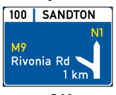 Advance exit direction (GA2)