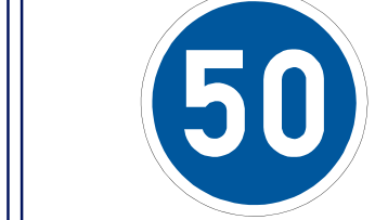 Minimum speed sign