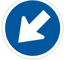 Keep left sign