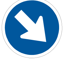 Keep right sign