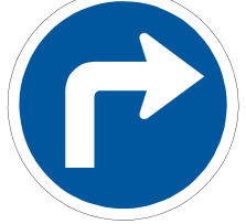 Turn right sign