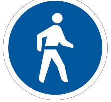 Pedestrians only sign