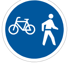 Pedal cycles & pedestrians only sign