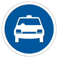 Taxis only sign