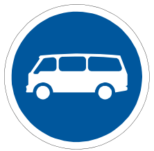 Minibuses only sign