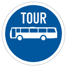 Tour buses only sign