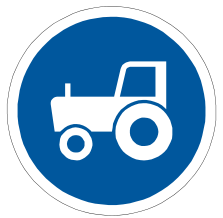 Agricultural vehicles only sign