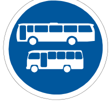 Buses & midibuses only sign