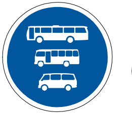 Buses, midibuses & minibuses only sign