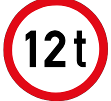 Mass limit sign