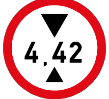 Height limit sign