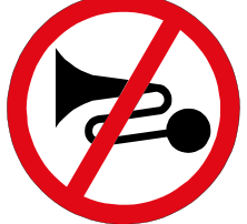 Excessive noise prohibited sign