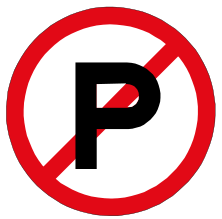 Parking prohibited sign