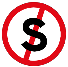 Stopping prohibited sign