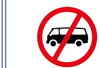 Minibus prohibited sign