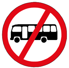 Midibus prohibited sign