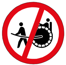 Rickshaw prohibited sign