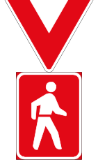Yield to pedestrians sign