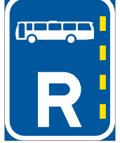 Bus lane reservation sign
