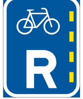 Pedal cycle lane reservation sign