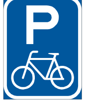 Pedal cycle parking reservation sign