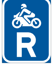 Motor cycle reservation sign