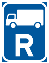 Goods vehicle reservation sign