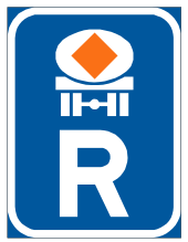 Vehicle conveying dangerous goods reservation sign