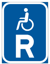 Disabled persons vehicle reservation sign