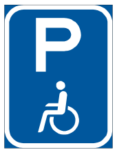 Disabled persons vehicle parking reservation sign