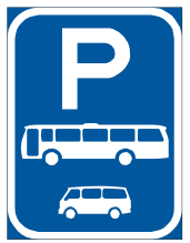 Bus & minibus parking reservation sign
