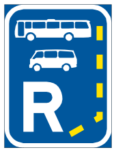 Bus & minibus lane reservation begins sign