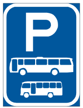 Bus & midibus parking reservation sign