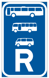 Bus, midibus & minibus reservation sign