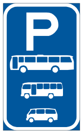 Bus, midibus & minibus parking reservation sign