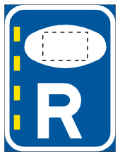 Authorized passenger transport vehicle lane right reservation sign