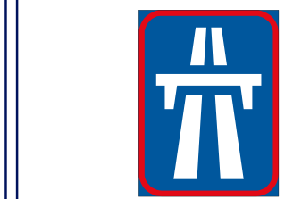 Dual-carriageway freeway begins sign
