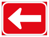 One-way roadway sign