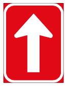 One-way roadway sign — variant R4_3
