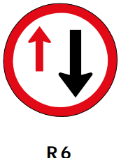 Yield to oncoming traffic sign