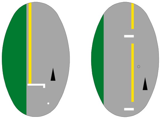 No parking line marking