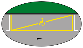 Disabled persons parking marking