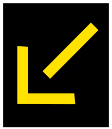 Overhead lane control yellow arrow left
