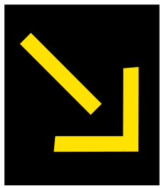 Overhead lane control yellow arrow right