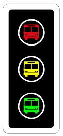 Bus traffic signal face
