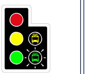 Tram signal with separate movement signal