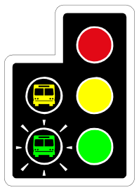 Bus traffic signal face — variant S9B