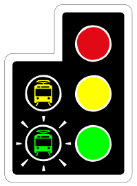 Tram traffic signal face — variant S9T