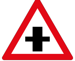 Priority crossroad sign