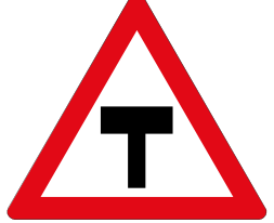 T-junction sign